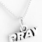 STERLING SILVER PRAY CHARM WITH NECKLACE
