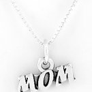 STERLING SILVER MOM CHARM NECKLACE