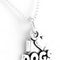 STERLING SILVER I LOVE DOGS CHARM & 16" BOX CHAIN