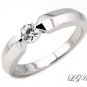 STERLING SILVER ROUND CUT ENGAGEMENT RING SZ 8