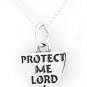 STERLING SILVER PROTECT ME LORD CHARM NECKLACE