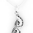 STERLING SILVER MASQUERADE MASK CHARM NECKLACE