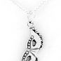 STERLING SILVER MASQUERADE MASK CHARM NECKLACE