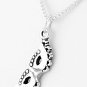 STERLING SILVER MASQUERADE MASK CHARM NECKLACE