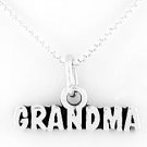 STERLING SILVER GRANDMA CHARM NECKLACE