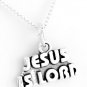 STERLING SILVER JESUS IS LORD CHARM NECKLACE