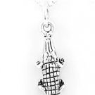 STERLING SILVER ALLIGATOR CHARM NECKLACE