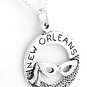 STERLING SILVER NEW ORLEANS MARDIS GRAS CHARM with 16 inch NECKLACE