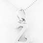 STERLING SILVER LETTER Z CHARM WITH 16" NECKLACE