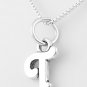 STERLING SILVER LETTER T CHARM WITH NECKLACE 16"