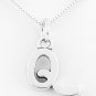 STERLING SILVER LETTER Q CHARM WITH NECKLACE 16"