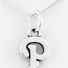 STERLING SILVER LETTER P CHARM WITH NECKLACE 16"