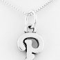 STERLING SILVER LETTER P CHARM WITH NECKLACE 16"
