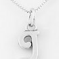STERLING SILVER LETTER J CHARM WITH NECKLACE 16"