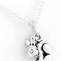 STERLING SILVER BUNNY RABBIT CHARM NECKLACE