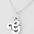 STERLING SILVER LETTER G CHARM WITH NECKLACE