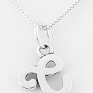 STERLING SILVER LETTER C CHARM WITH NECKLACE