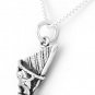 STERLING SILVER WINDSURFER CHARM WITH NECKLACE