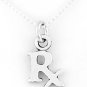STERLING SILVER RX SYMBOL CHARM NECKLACE