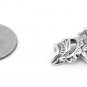 STERLING SILVER OPEN MOUTH BASS FISH CHARM WITH 16" NECKLACE