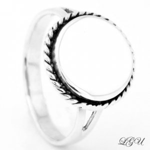 STERLING SILVER CIRCLE ROPED RING SZ 8 FREE ENGRAVING