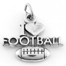 STERLING SILVER 12 PIECES I LOVE FOOTBALL SIGN CHARM