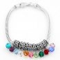 STERLING SILVER DANGLING MARCH BIRTHSTONE EUROPEAN BEAD