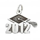 STERLING SILVER CLASS OF 2012 GRADUATION CHARM/PENDANT