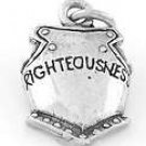 STERLING SILVER 3D ARMOR OF GOD-BREASTPLATE CHARM