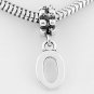STERLING SILVER DANGLING FANCY LETTER O EUROPEAN BEAD