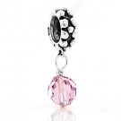SILVER DANGLING JUNE BIRTHSTONE EUROPEAN BEAD