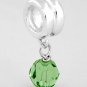 SILVER DANGLING AUGUST BIRTHSTONE CZ EUROPEAN BEAD