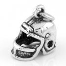 STERLING SILVER FOOTBALL PLAYER'S HELMET CHARM/PENDANT