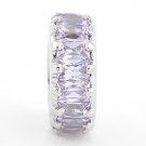 STERLING SILVER JUNE WHEEL BIRTHSTONE CZ SPACER BEAD