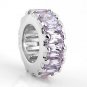 STERLING SILVER JUNE WHEEL BIRTHSTONE CZ SPACER BEAD