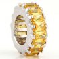 STERLING SILVER NOVEMBER WHEEL BIRTHSTONE CZ SPACER BEAD