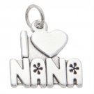 Sterling Silver I love Nana Charm/Pendant