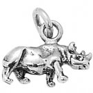 STERLING SILVER RHINOCEROS RHINO CHARM