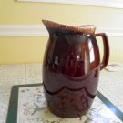 Hull Brown Drip Pitcher 9 in. RARE