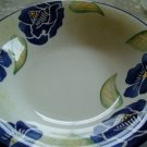 Dansk Hand Painted  Serving Bowl With Blue Flowers and Yellow Pollen RARE Italy