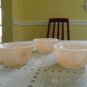 3 Fire King Peach Lustre custard cups