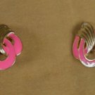Breast Cancer Awareness earrings clip on