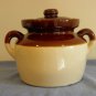 McCoy brown and tan beanpot #341 USA with lid