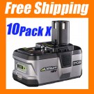 10 PC ★ RYOBI 18V P104 Lithium-Ion Battery ONE+ Powerful - USD 369.00  Free Shipping!