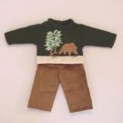 BEAR SWEATER AND PANTS SET FITS BITTY BABY AND BITTY TWINS DOLLS