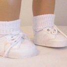 WHITE VINYL SNEAKERS FOR BITTY BABY