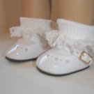 WHITE PATENT SHOES & SOCKS  FIT AMERICAN GIRL DOLLS