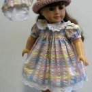 PRETTY PLAID DRESS & HAT FITS AMERICAN GIRL DOLLS