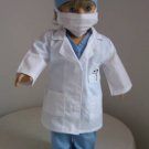 DOCTOR SCRUBS & LAB COAT 5 PC.  FOR AMERICAN GIRL DOLLS