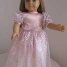 PINK SPARKLE LONG DRESS FITS AMERICAN GIRL DOLL CLOTHES